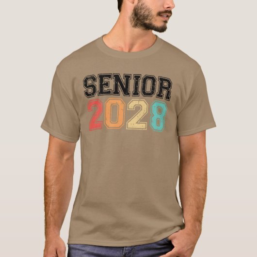 レトロ ヴィンテージ 2028年度卒男子 Tシャツ (正面)