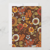 レトロ ヴィンテージ 60年代 テラコッタ婚約 招待状 (裏面)