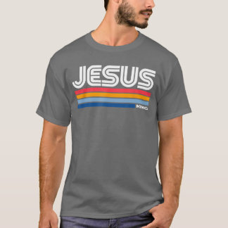レトロ ヴィンテージ Jesus King デザイン Tシャツ