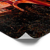 レトロ、ヴィンテージ、Junkyard Firetruck in Field ポスター (角)