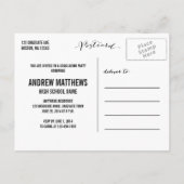 レトロ | 卒業パーティー招待状 インビテーションポストカード (裏面)