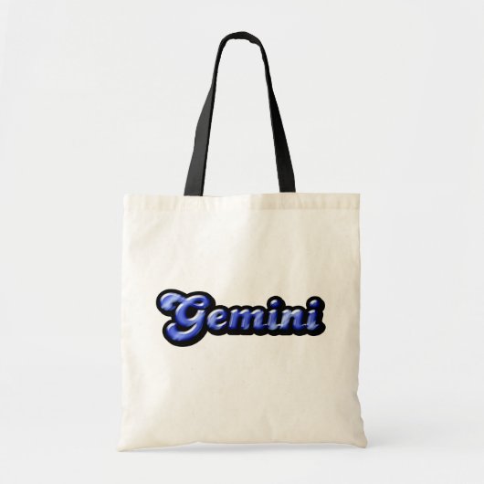 レトロ〔占星術の〕十二宮図ジェミニトートバッグ トートバッグ (正面)