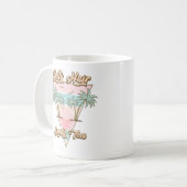 レトロ"塩気のある髪の砂利足"ビーチ夏 コーヒーマグカップ (正面左)