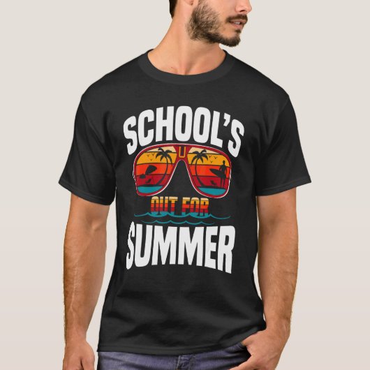 レトロ 夏休み 学校 最終日 Tシャツ (正面)
