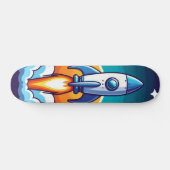 レトロ、宇宙用ロケット スケートボード (横)