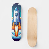 レトロ、宇宙用ロケット スケートボード (正面)