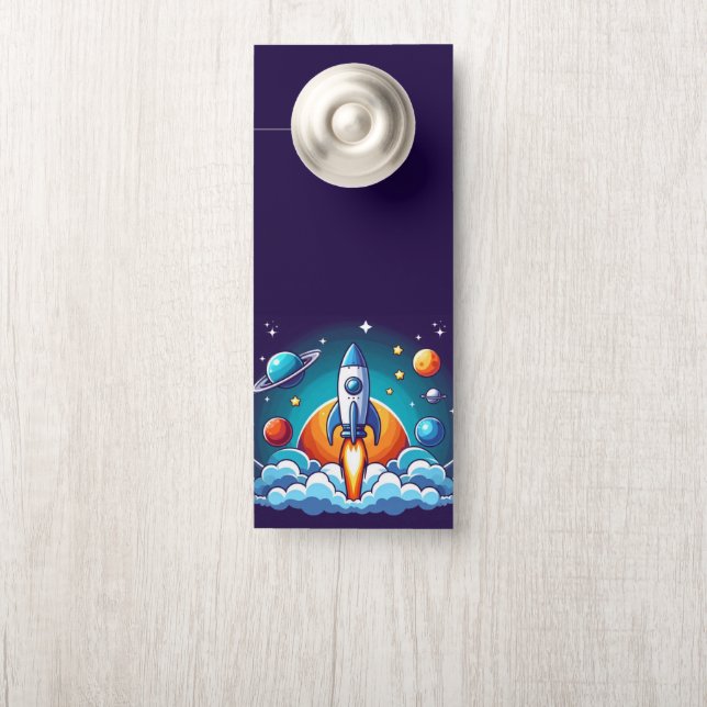 レトロ、宇宙用ロケット ドアノブサイン (ノブ)