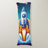 レトロ、宇宙用ロケット ボディピロー (正面縦)