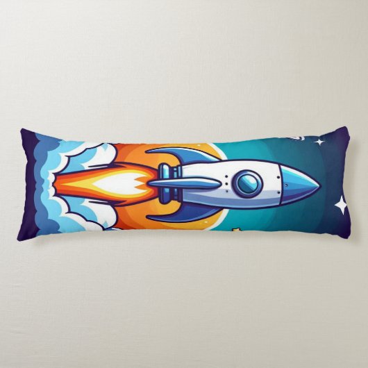 レトロ、宇宙用ロケット ボディピロー (正面)