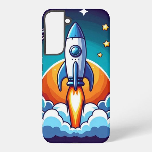 レトロ、宇宙用ロケット SAMSUNG GALAXYケース (裏面)
