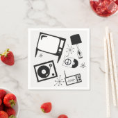 レトロ、家庭デザイン スタンダードカクテルナプキン (インサイチュ)