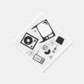 レトロ、家庭デザイン スタンダードカクテルナプキン (角)