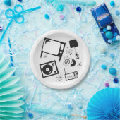 レトロ、家庭デザイン ペーパープレート (パーティー)