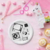 レトロ、家庭デザイン ペーパープレート (パーティー)