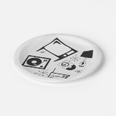 レトロ、家庭デザイン ペーパープレート (アングル)