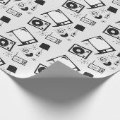 レトロ、家庭デザイン ラッピングペーパー (角)