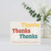 レトロ 小さなビジネス ダイジー グルーヴィー サンクス ポストカード (スタンド正面)