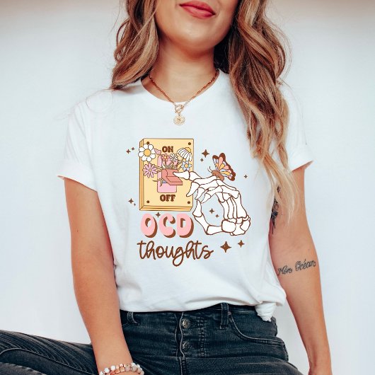 レトロ「強迫性障害をスイッチオフ」メンタルヘルス啓発 Tシャツ