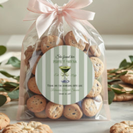 レトロ 彼女にぴったりの抹茶 ブライダルシャワーを見つけた ラウンドシール