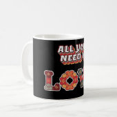 レトロ「愛が必要だ」 コーヒーマグカップ (正面左)