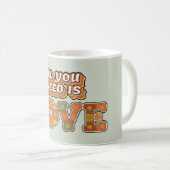 レトロ「愛が必要だ」 コーヒーマグカップ (正面右)
