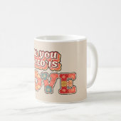レトロ「愛が必要だ」 コーヒーマグカップ (正面右)