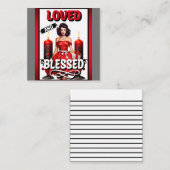 レトロ 愛され 祝福された ピンアップ ノートカード (正面/裏面)