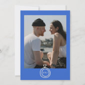 レトロ 手描き フランス風 フォト ウェディング 招待状 (裏面)