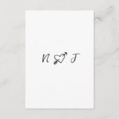 レトロ 手描き ユニーク ウェディング 詳細 エンクロージャーカード (裏面)