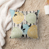 レトロ、抽象芸術花 クッション (ブランケット)