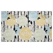 レトロ、抽象芸術花 ファブリック (ファットクウォーター)