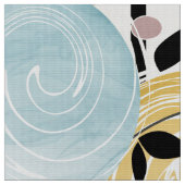 レトロ、抽象芸術花 ファブリック (クローズアップ)