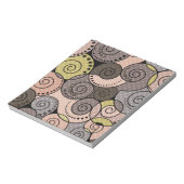 レトロ、抽象芸術、らせん状 ノートパッド (回転)