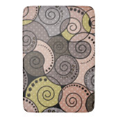 レトロ、抽象芸術、らせん状 バスマット (正面縦)