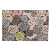 レトロ、抽象芸術、らせん状 枕カバー (裏面)