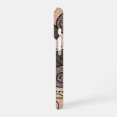 レトロ、抽象芸術、らせん状 iPhoneケース (左側面)