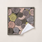 レトロ、抽象芸術 バスタオルセット (ウォッシュタオル)