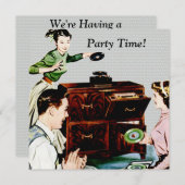 レトロ 招待状 (正面/裏面)