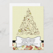 レトロ 招待状 (正面/裏面)