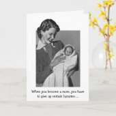 レトロ – 新しいママ – 与え贅沢な品々。 カード (黄色い花)