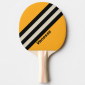 レトロ（昆虫）マルハナバチバズストライプズ名 卓球ラケット (正面)