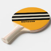レトロ（昆虫）マルハナバチバズストライプズ名 卓球ラケット (正面アングル)