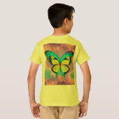 レトロ – 未来幾何学ライオンT型。 Tシャツ (裏面フル)