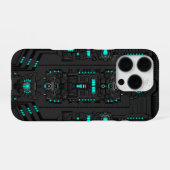 レトロ – 未来的PixelArt TechGear iPhoneケース (裏面横)