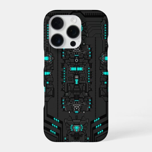 レトロ – 未来的PixelArt TechGear iPhoneケース (裏面)