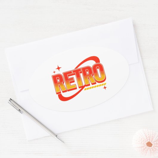 レトロ. 楕円形シール (封筒)