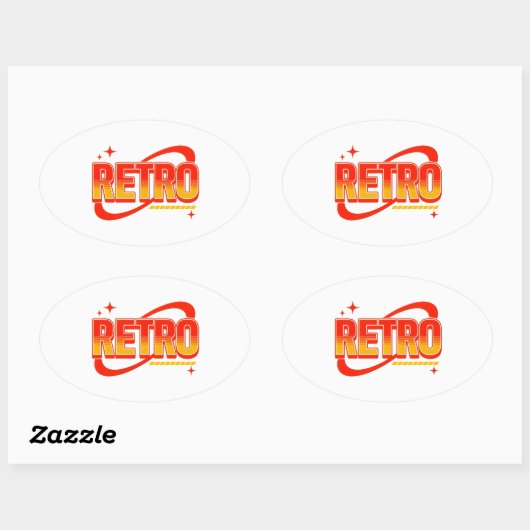 レトロ. 楕円形シール (シート)