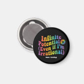 レトロ 無限の可能性 非合理的 円周率の日 数学  マグネット (正面/裏面)