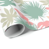 レトロ，熱帯，葉 ラッピングペーパー (ロールコーナー)