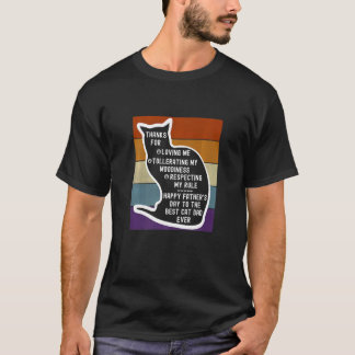 レトロ 猫のパパ 父の日おめでとう 猫から愛を込めて 世界で一番の猫パパへ Tシャツ